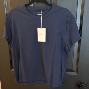 Everlane Organic Box Cut Tee Navy NWT Large